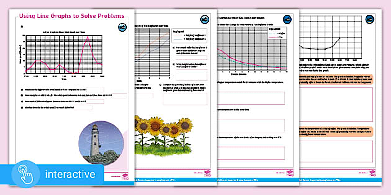 👉 Digital PDF for White Rose Y6 Line Graphs to Solve Problems